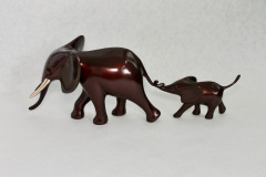 Elephant and Baby,Marching