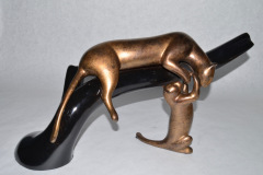Panther and Baby on Tree
